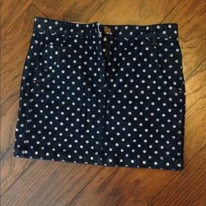 NWT Crewcuts Sz10 denim polkadot adjustable skirt